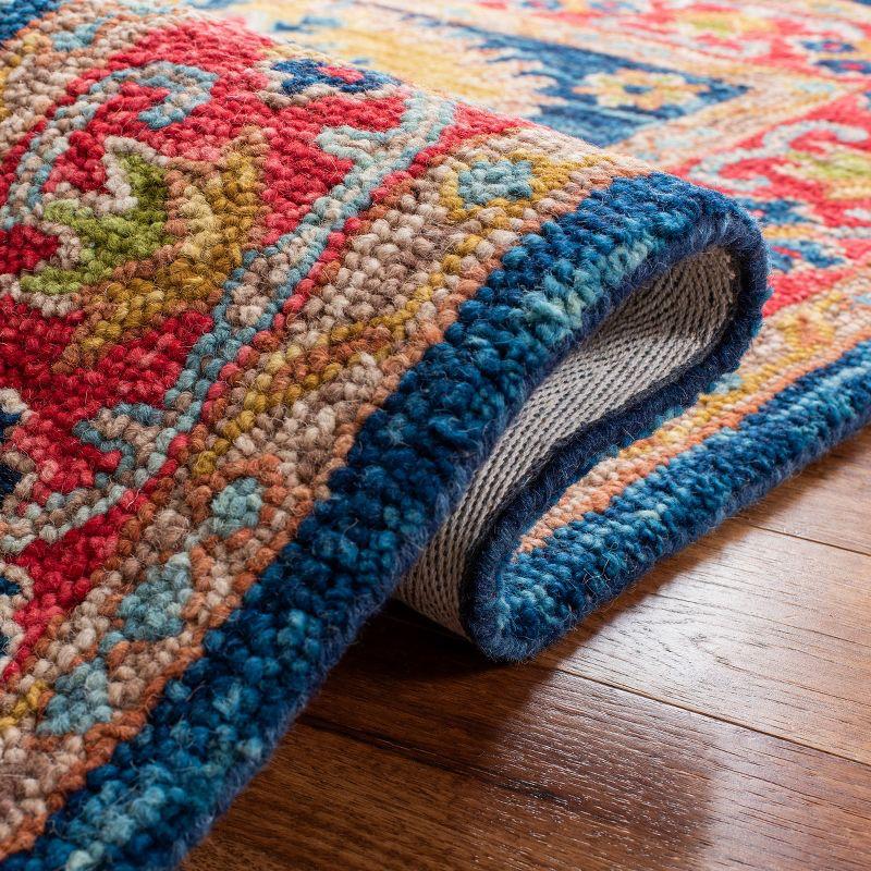 Aspen APN523 Hand Tufted Runner Rug - Red/Blue - 2'3"x11' - Safavieh.