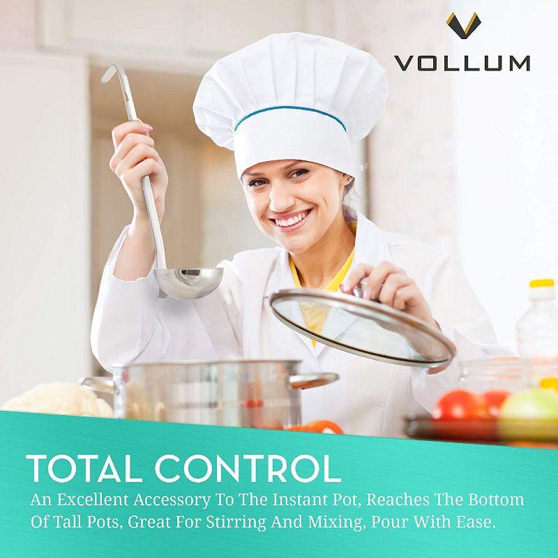 Vollum Heavy Duty Stainless Steel 1-Piece Ladle