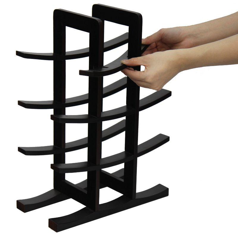 Oceanstar 12-Bottle Dark Espresso  Wine Rack