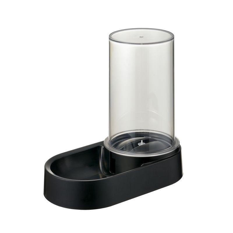 Richell: Elevated Gravity Water Dispenser - Black - Pet, Dogs & Cats, 1 Gallon Capacity Clear Tank, BPA-Free Plastic