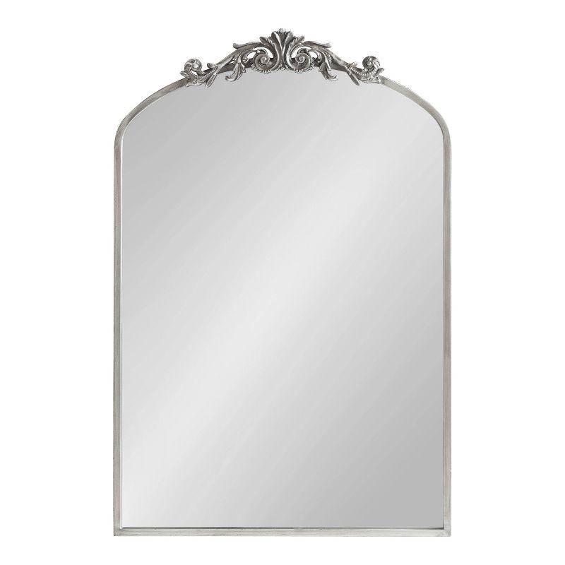 Arendahl 40'' Silver Antique Finish Baroque-Inspired Decorative Wall Mirror