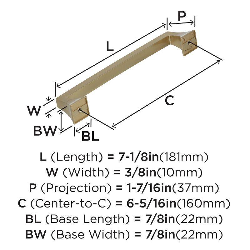 Amerock Mulholland 6-5/16 inch (160mm) Center-to-Center Golden Champagne Cabinet Pull