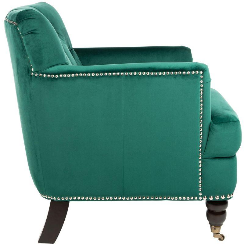 Colin Chair - HUD8212 - Emerald/Espresso - Safavieh