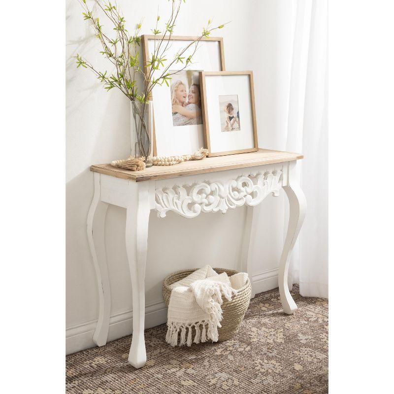 Kate and Laurel Antonella Rectangle Wood Console Table, 38x13x30, Rustic Brown