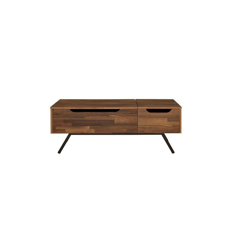 Throm Coffee Table with Lift Top Walnut - Acme Furniture: Metal Frame, Paper Veneer Top, Spot Clean