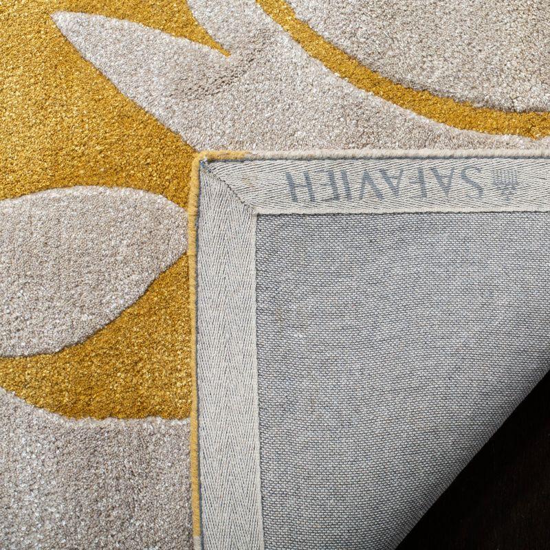 Soho SOH841 Hand Tufted Area Rug - Gold/Ivory - 6'x6' - Safavieh.