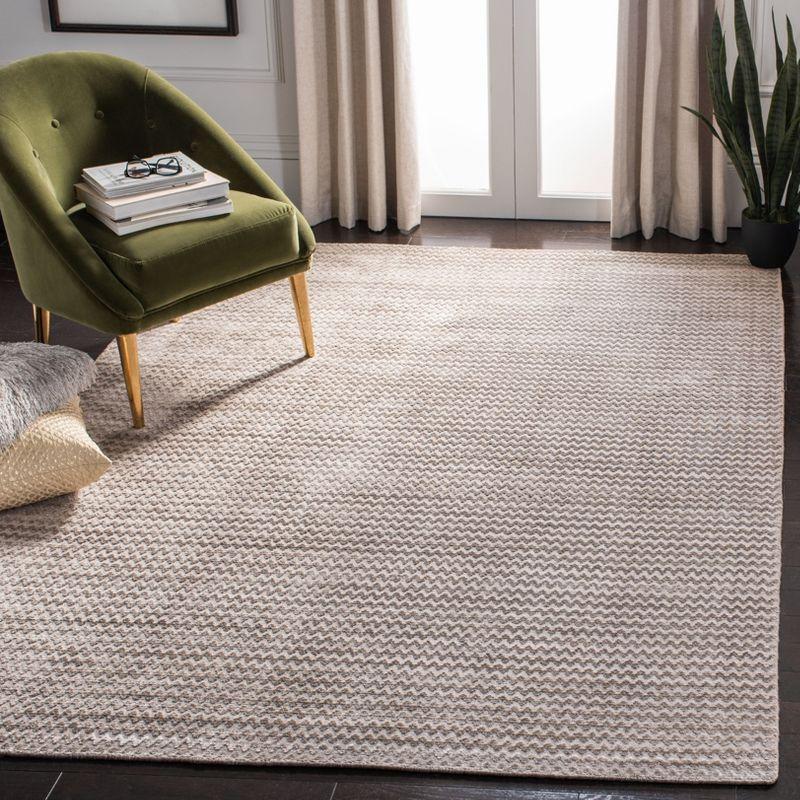 Graphite Elegance Hand-Knotted Wool-Viscose 3' x 5' Area Rug