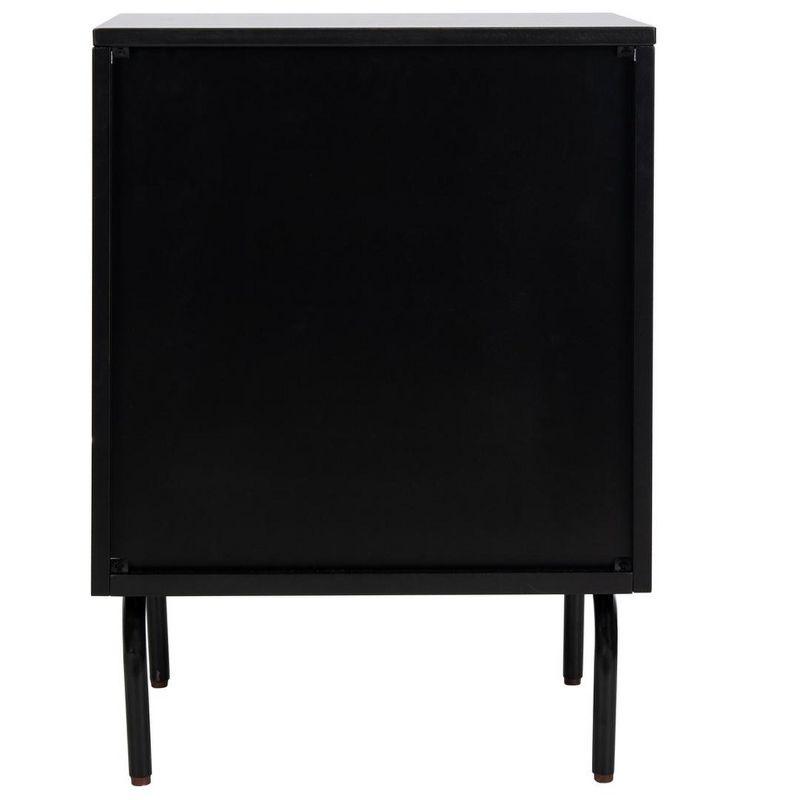 Genevieve 2 Drawer Nightstand - Walnut/Black - Safavieh.