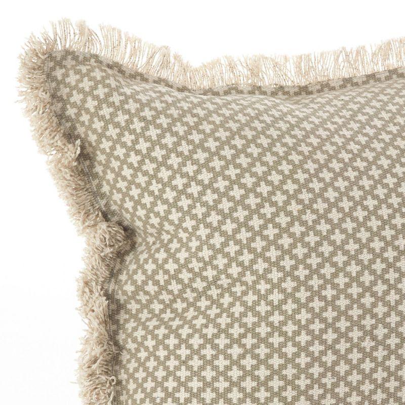 20"x20" Oversize Corinth Moroccan Tile Design Square Throw Pillow Beige - Saro Lifestyle