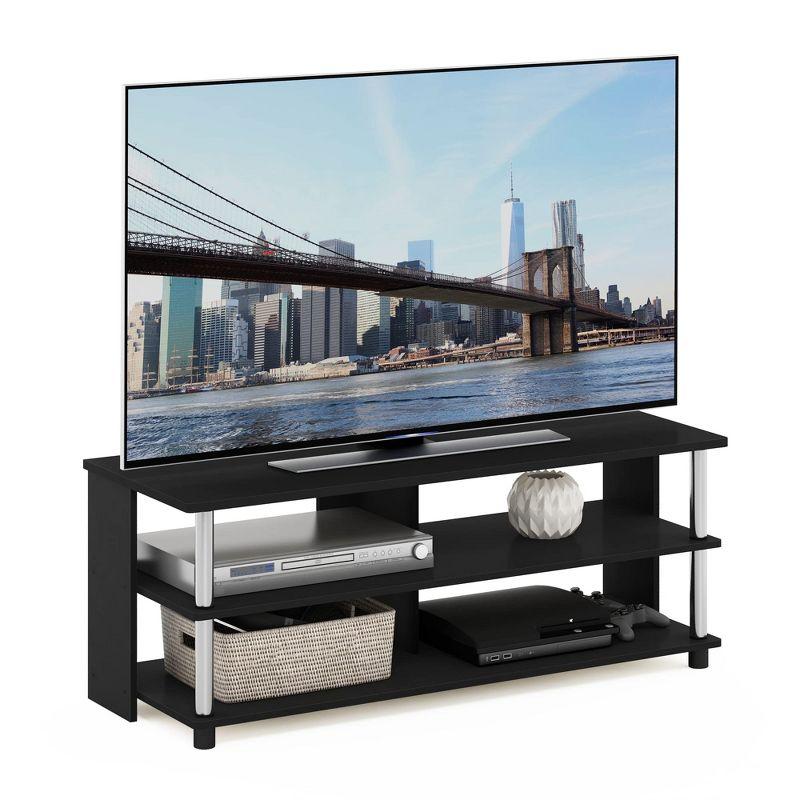 Furinno 3-Tier TV Stand for TVs up to 48" TV Console Table Entertainment Center w/Open Storage Shelves,Americano