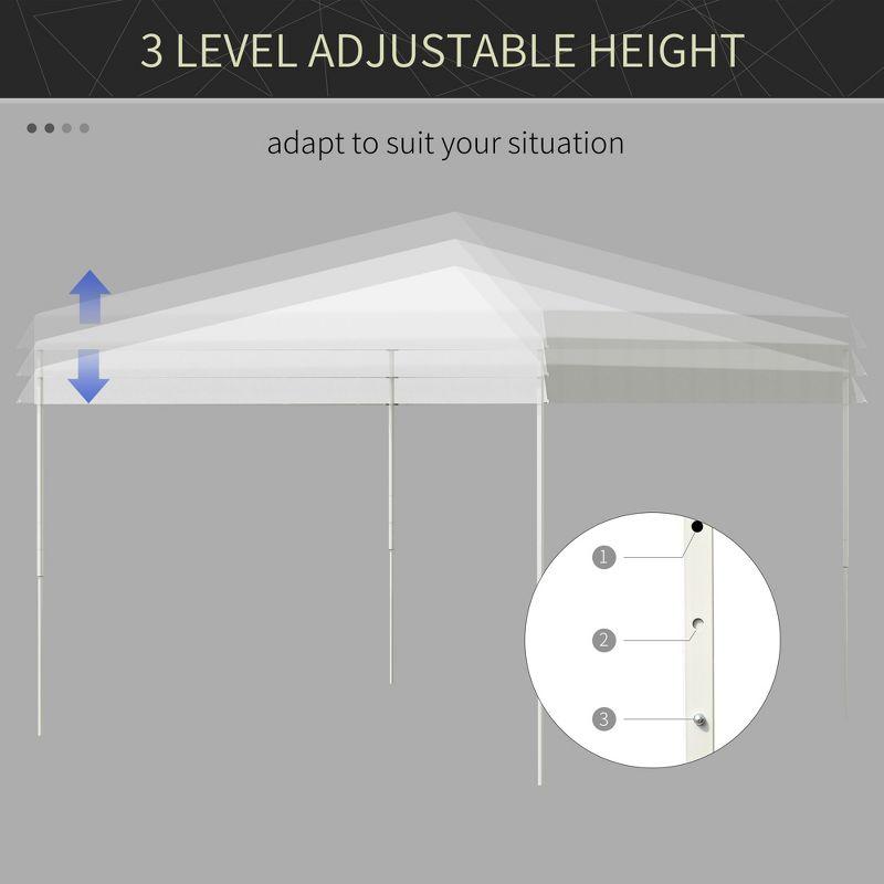 SHANRUGUOJI Outsunny 13' X 13' Pop Up Canopy Tent, Instant Sun Shelter, Tents For Parties, Height Adjustable, With Wheeled Carry Bag For Outdoor, Garden, Patio, Parties