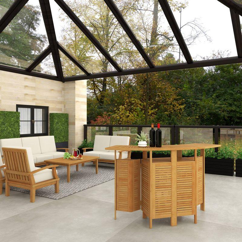 Patio Bar Table Teak - Olivia & May