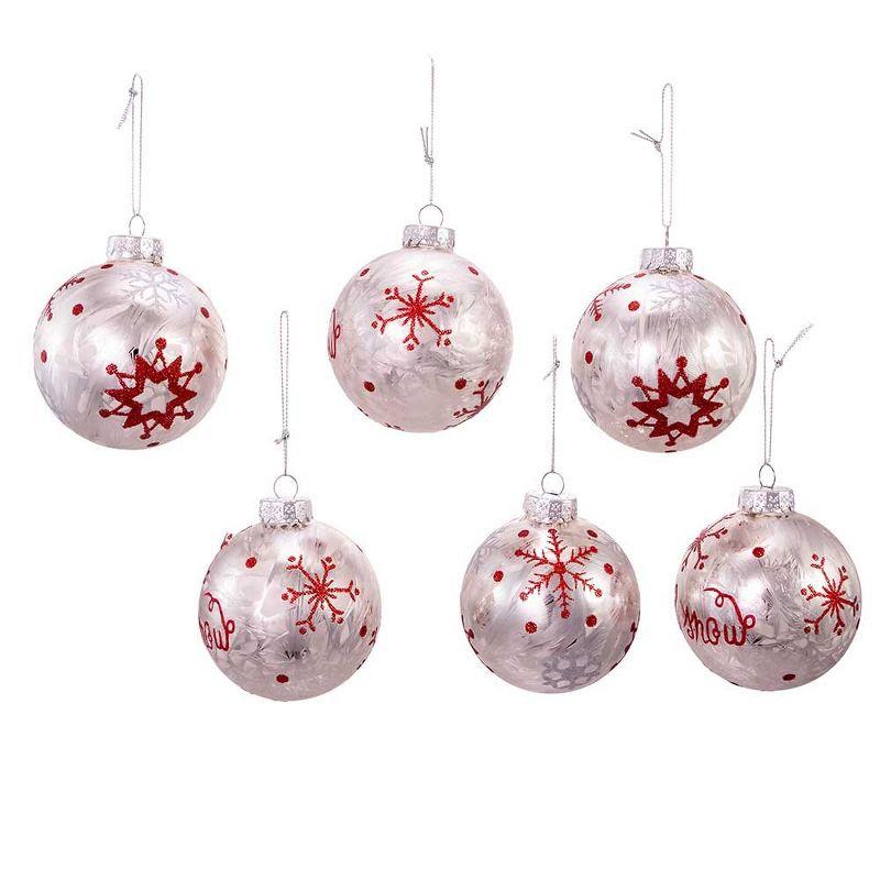 Kurt Adler Glass Christmas Ball Ornament (Set of 6)