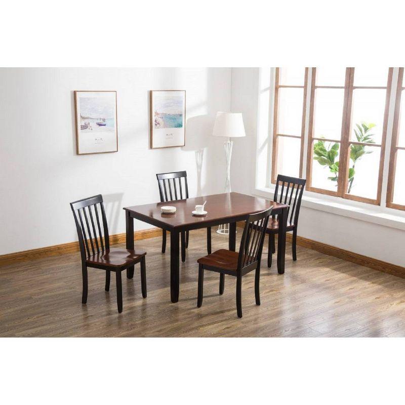 Bloomington Dining Chairs Black And Cherry (Set Of 2) - Boraam: Rubberwood, Comfort Backrest, 250lbs Capacity