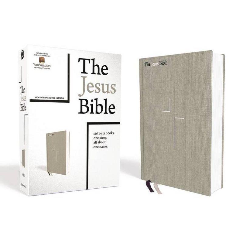 The Jesus Bible NIV Edition Gray Linen Hardcover