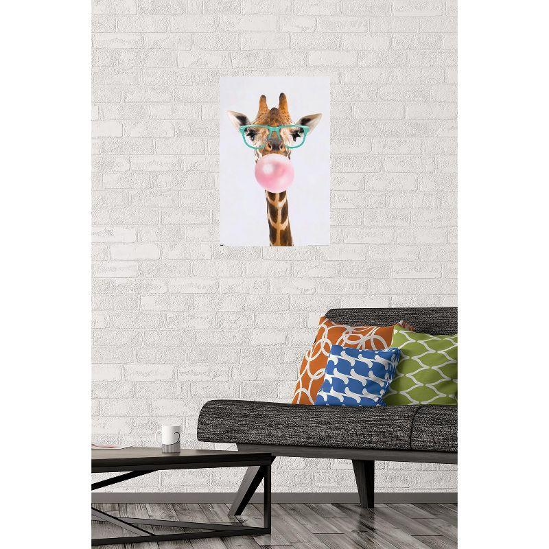 Trends International Reinders - Funky Giraffe Unframed Wall Poster Print White Mounts Bundle 14.725" x 22.375"