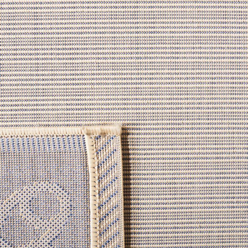 Courtyard CY1588 Power Loomed Indoor and Outdoor Runner Rug - Natural/Blue - 2'3"x10' - Safavieh