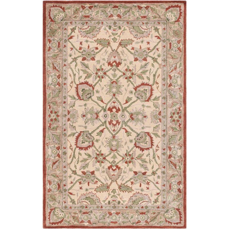 Heirloom Rust/Ivory 6' x 9' Hand-Tufted Wool Area Rug