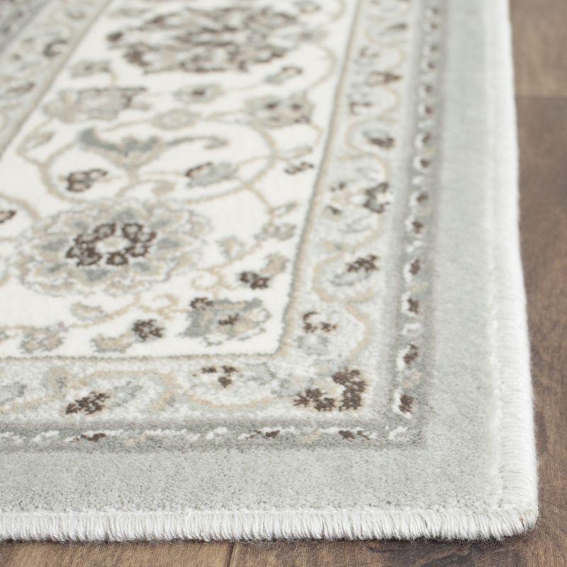 Persian Garden PEG608 Power Loomed Area Rug Silver / Cream 4' X 5'-3" - Safavieh.