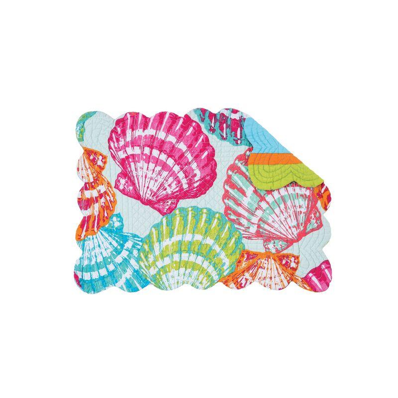 C&F Home Merritt Island Coastal Sea Life Cotton Quilted Rectangular Reversible Placemat Set of 6