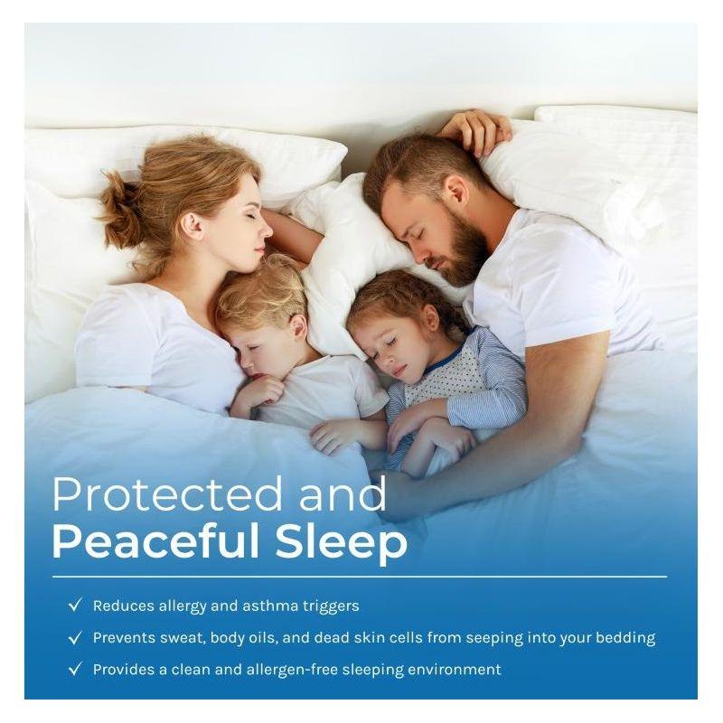 Hygea Natural Waterproof Zipper Mattress Protector Case Pack