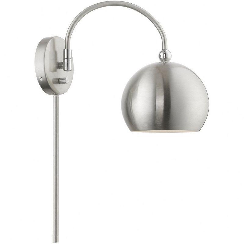 Livex Lighting Stockton 1 - Light Wall Light in  Brushed Nickel/Polished Chrome