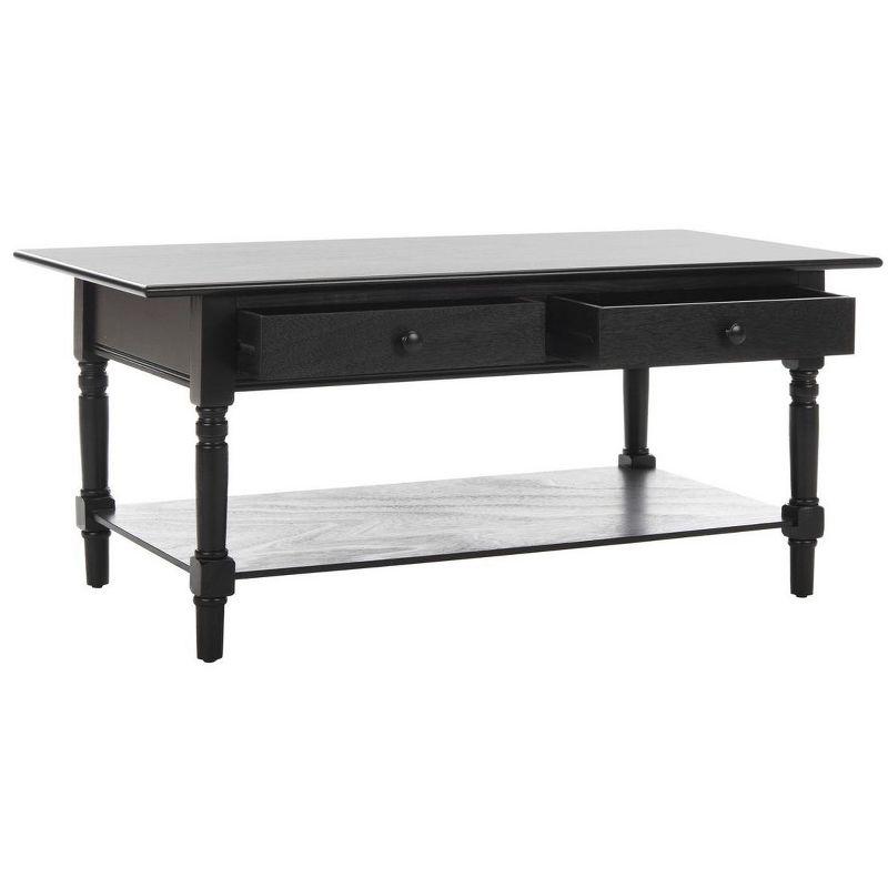 Boris Coffee Table - Distressed Black - Safavieh