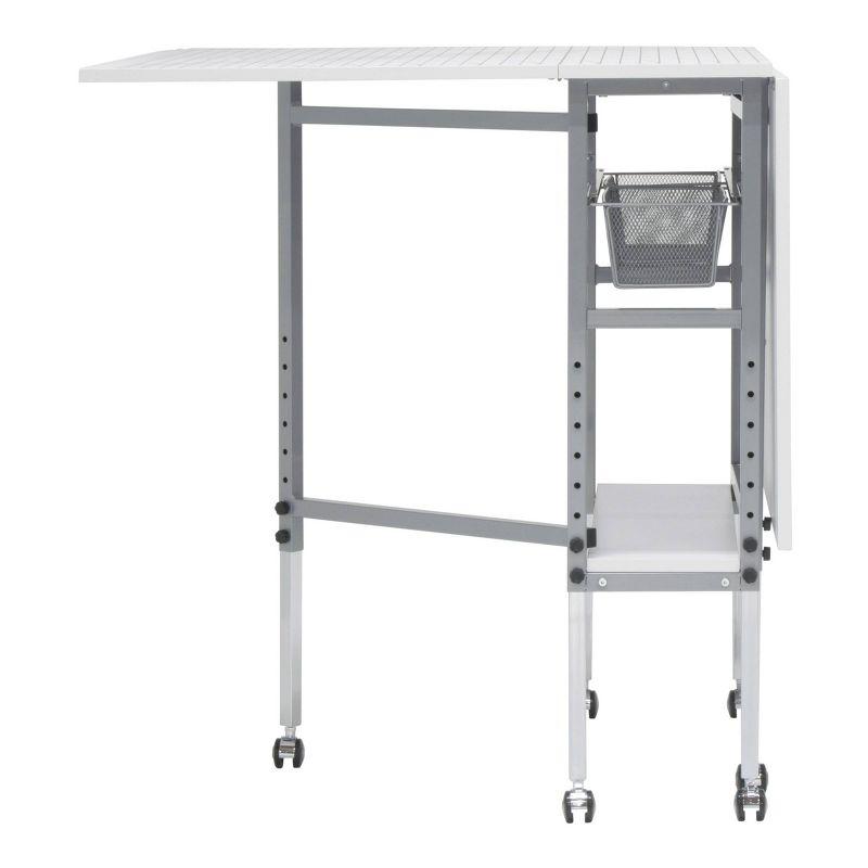 58.5'' x 36.75'' Foldable Sewing Table with Wheels