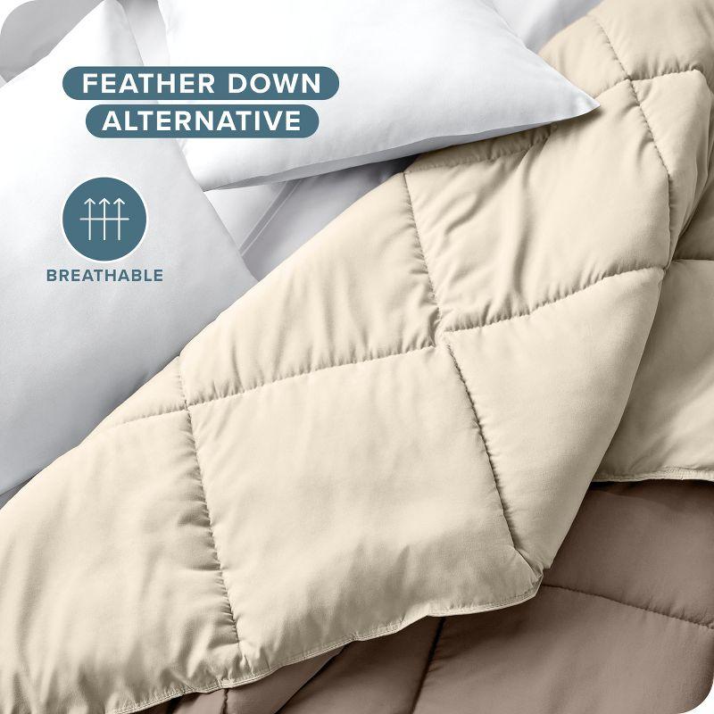 Bare Home Premium Ultra Soft Modern & Contemporary Box Stitch Comforter