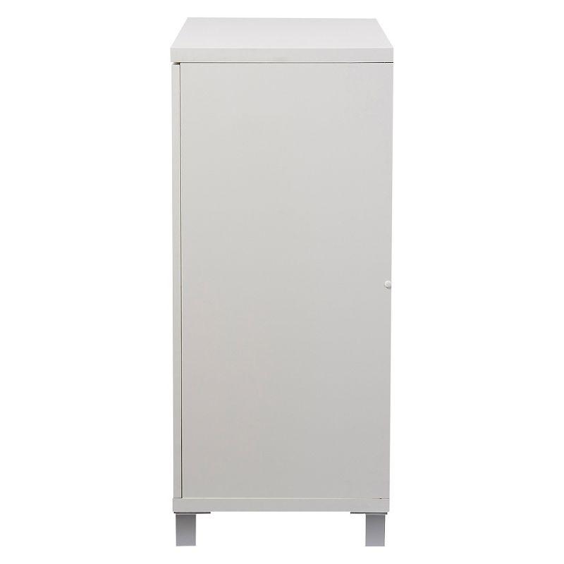 Marcy Modern and Contemporary Wood Entryway Storage Sideboard Cabinet - White - Baxton Studio: Engineered Wood, 5 Shelves, Bag Organizer