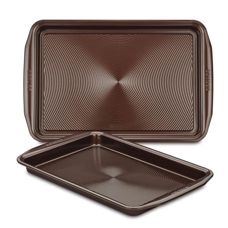 Circulon 2pc Nonstick Cookie Sheet Set Merlot: Steel Bakeware, Even-Heating, Oven & Dishwasher-Safe, Lifetime Warranty