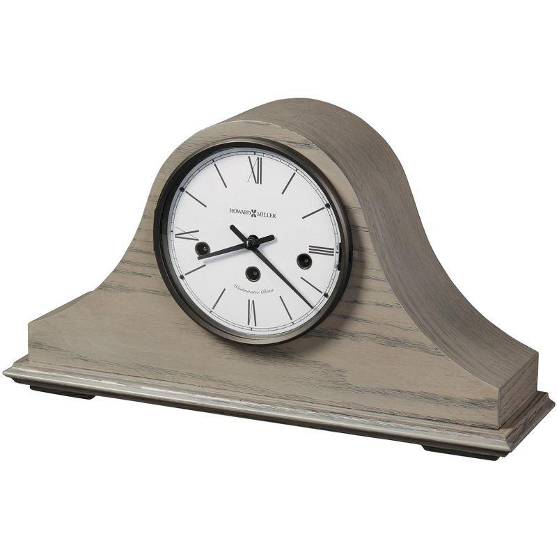 Howard Miller® Lakeside Modern & Contemporary Roman Numeral Oak Wood Key-Wind/Westminster Tabletop Clock in Gold