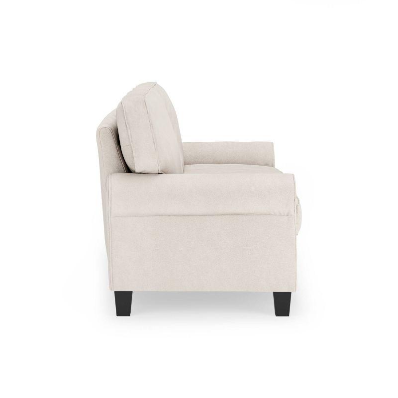 Serta Copenhagen 61" Rolled Arm Sofa, Easy Care Fabric, Soft Pillow Back, Pocket Coil Seat Cushions