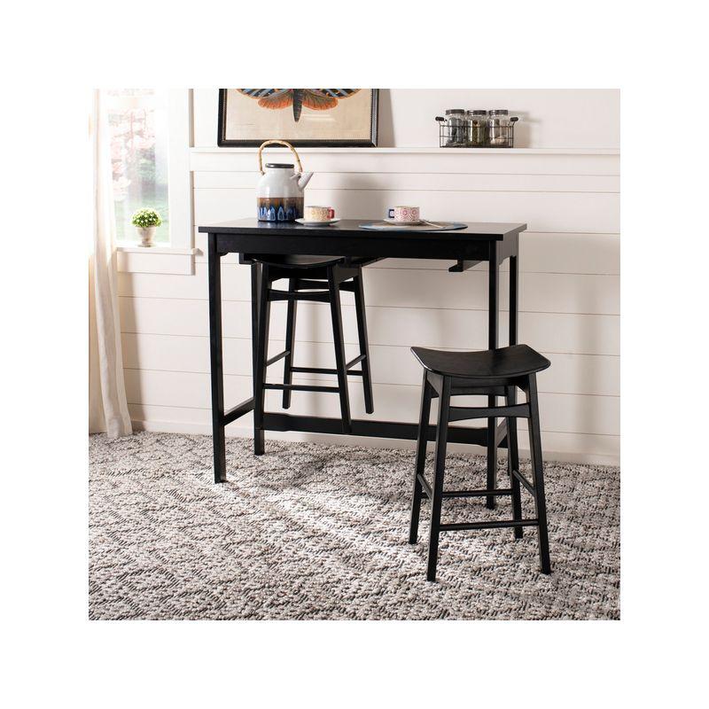 Colbie Black 3-Piece Pub Set with Wooden Legs