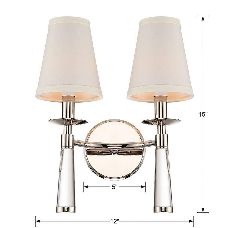 Crystorama Lighting Baxter 2 - Light Sconce in  Polished Nickel