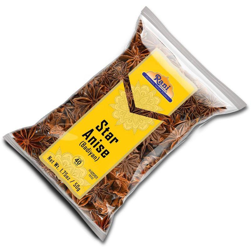 Star Anise Seeds (Badian Khatai) - 1.75oz (50g) - Rani Brand Authentic Indian Products