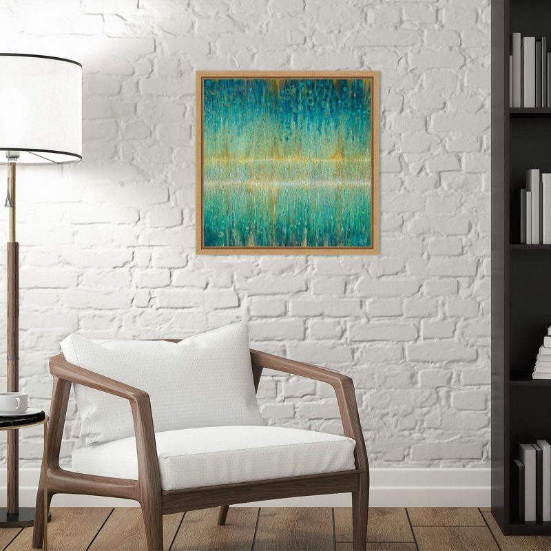 Amanti Art Rain Abstract I by Danhui Nai Framed Canvas Wall Art