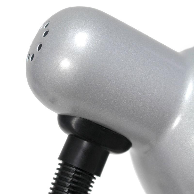 Creekwood Home Essentix 14.25" Traditional Metal Desk Lamp with Flexible Gooseneck Silver: ETL Listed, No Assembly Required