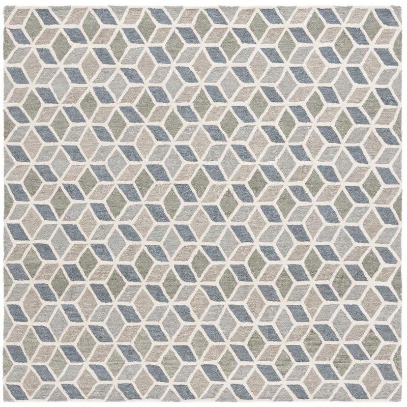 Safavieh Ebony Hand Tufted 80% Wool And 20% Cotton Geometric Rug