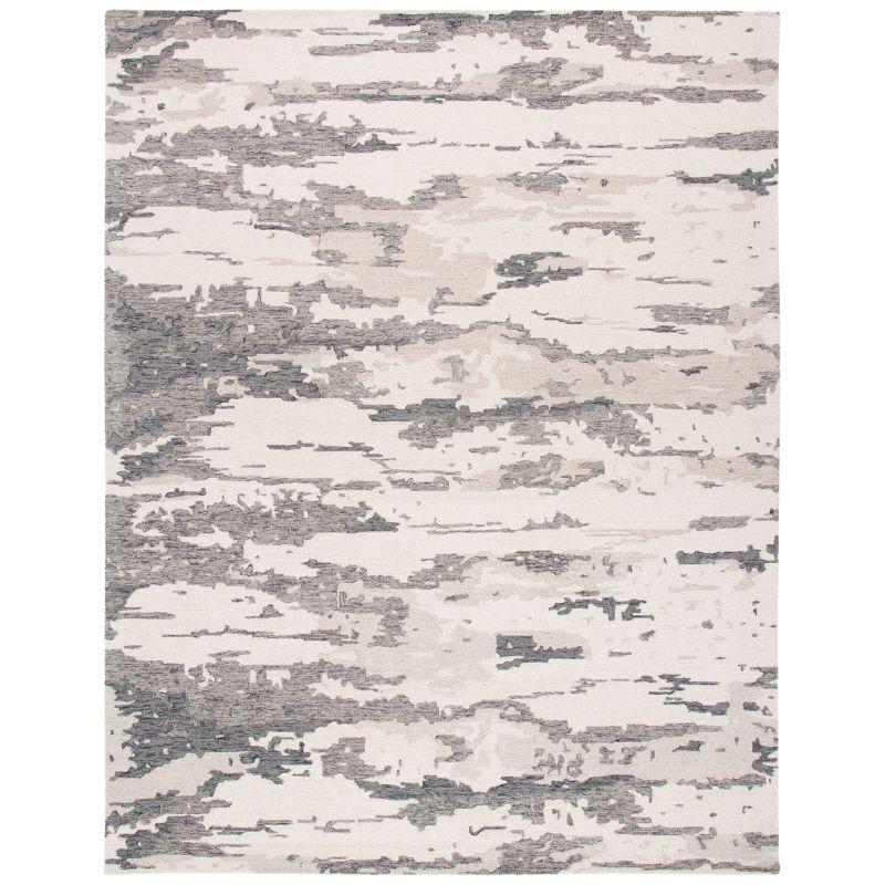 Abstract ABT465 Handmade Indoor Area Rug - Charcoal/Ivory - 10'x14' - Safavieh