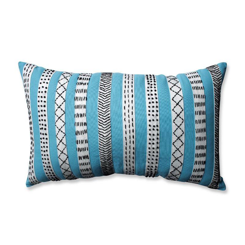 Embroidered Cotton Reversible Throw Pillow