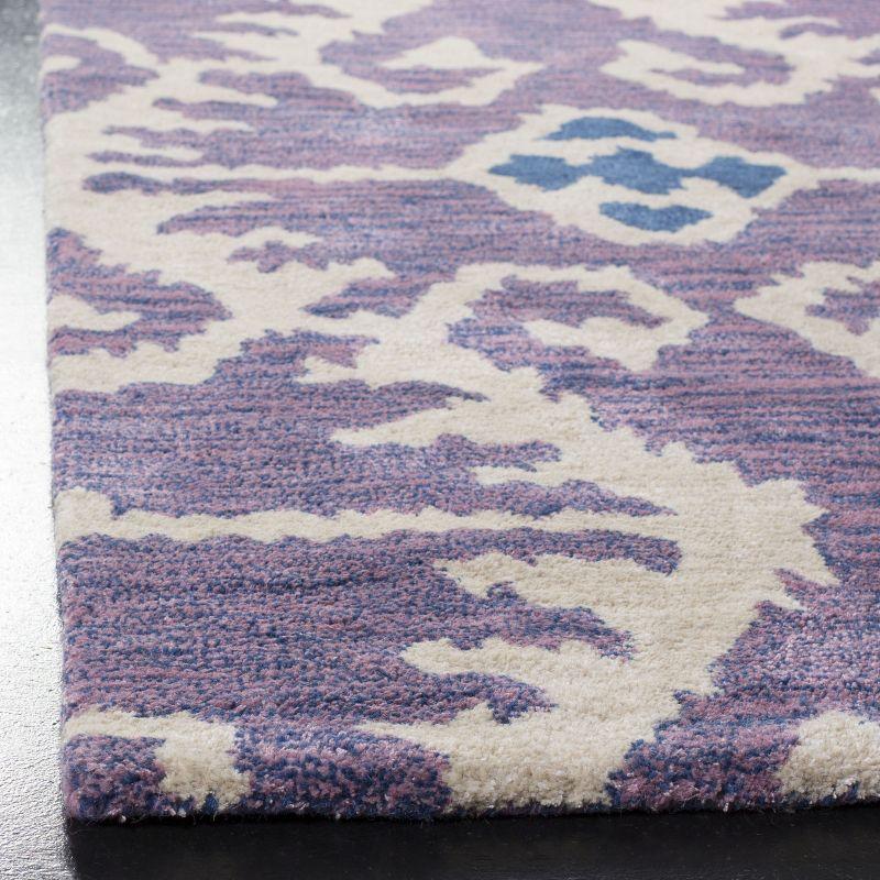 Wyndham WYD323 Hand Tufted Indoor Area Rug - Lavander/Ivory - 7'x7' - Safavieh