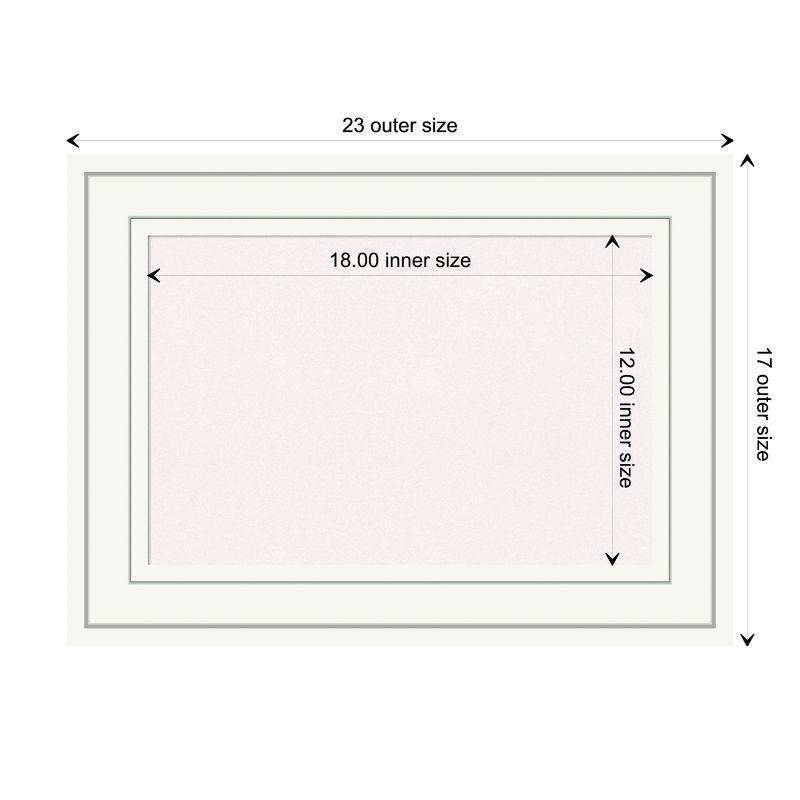 Amanti Art White Wood Framed Corkboard, 26" x 20"