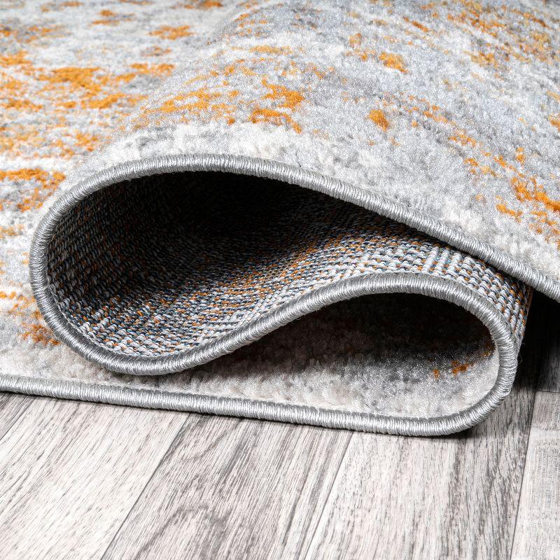 4'x6' Indhira Ornate Medallion Persian Area Rug, Orange/Cream - JONATHAN Y