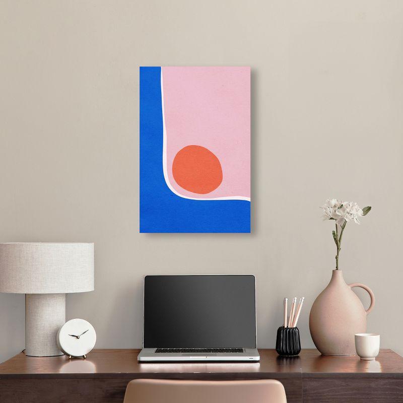 Art Remedy A Loner Sun Modern Abstract Geometric Wall Art by Art Remedy