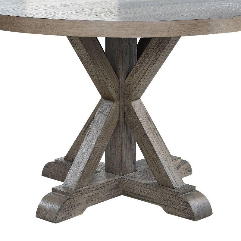 48" Molly Round Dining Table Gray - Steve Silver Co.: Contemporary Style, Textured Wood Veneer, Seats 4