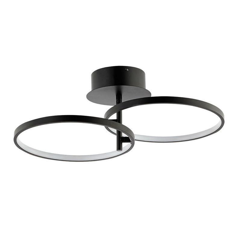 Reyah Matte Black Aluminum LED Flush Mount Light