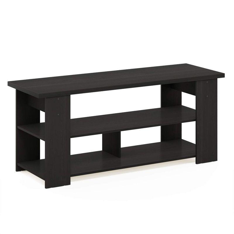 Furinno TV Stand Entertainment Media Center Console For TV's up to 55" w/Open Storage Shelves,Espresso