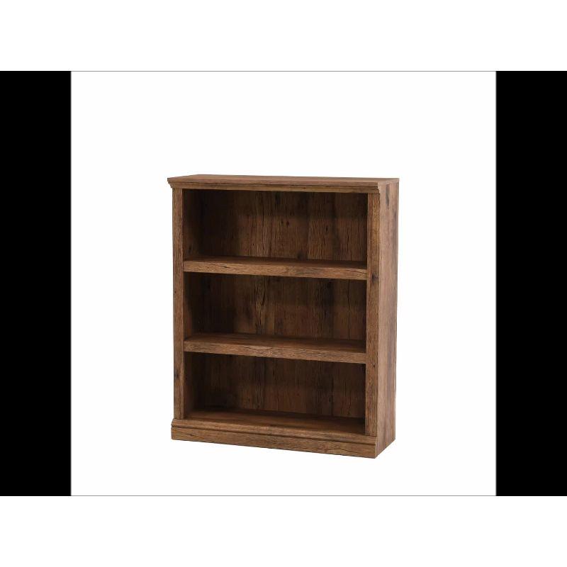 44" 3 Shelf Bookcase Walnut - Sauder: Mid-Century Modern, MDF, Metal Hardware