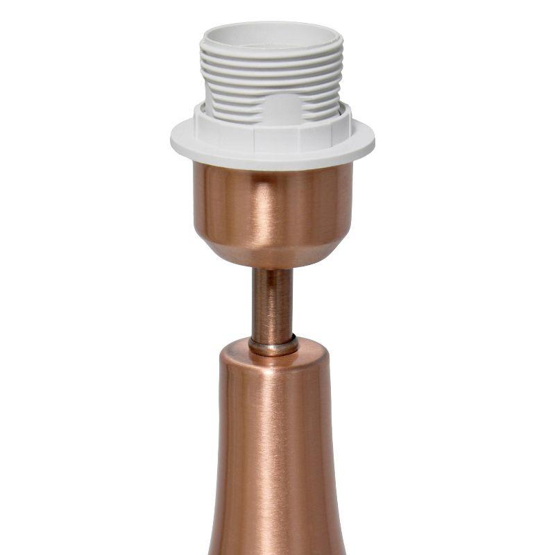 Simple Designs 1-Light Tear Drop Table Lamp Rose Gold: Bedroom, Accent Table, No Assembly Required